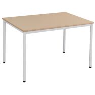 Table Clip  4P T6 chant alaisé  120x80 beige/gris