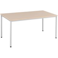 Table Clip  4P T6 chant alaisé 140x80 beige/gris