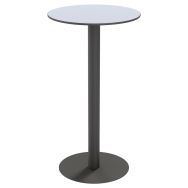 Table Cross ronde Ø 60 cm hauteur 110 cm plateau gris piètement noir