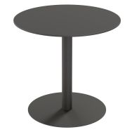 Table Cross ronde Ø 80 cm hauteur 75 cm plateau noir piètement noir