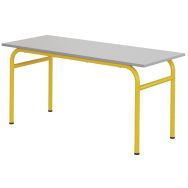 Table Delta 130 x 50 cm fixe mélaminé chants polypropylène - Mobidecor