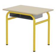 Table Delta casier 70x50 cm fixe mélaminé chants polypro. - Mobidecor