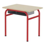 Table Delta casier 70x50 cm fixe stratifié chants alaisés - Mobidecor