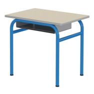 Table Delta casier 70x50 cm fixe stratifié chants polyuré. - Mobidecor