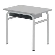 Table Delta casier 70x50 cm fixe T4 strat chants polyuréthane gris dauphin/gris