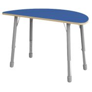 Table Eko demi-ronde ø 138 x 69 cm réglable T3 à T6 - bleu