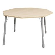 Table Eko octogonale ø 146 cm réglable T3 à T6 - bouleau