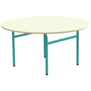 Table Elodie II ronde, 4 pieds tube