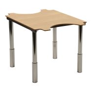Table Ergo Technic réglable 110 x 80 cm compact - érable/gris