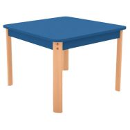 Table Ergo carrée T4 - T5 - T6 piètement bois hêtre