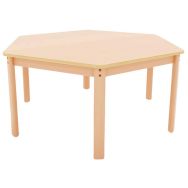 Table Ergo hexagonale T1 - hêtre/hêtre