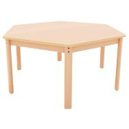 Table Ergo hexagonale T3 - hêtre/hêtre