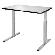 Table Ergotable 2, Plateau fixe 120x60 cm, Hauteur réglable  56 à 90 cm