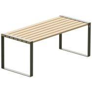 Table Forézien 190 cm bois naturel acier Tolerie Forezienne