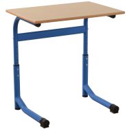 Table Forum plateau stratifié hêtre chants  alaisés 70x50 réglable 5015 bleu