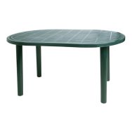 Table GALA ovale polypropylène 140 x 90 cm - vert foncé