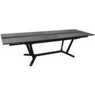 Table GALLEO 180/230/280 x 100 cm HPL/alu - ardoise/graphite