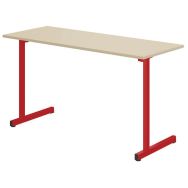 Table Gange 130 x 50 cm fixe mélaminé chants polypropylène - Mobidecor