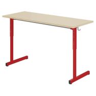 Table Gange 130 x 50 cm régl.T3 à T6 strat chants alaisés - Mobidecor