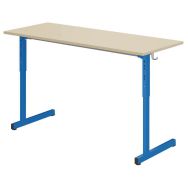 Table Gange 130x50 cm  régl. T3 à T6 méla chants polypro. - Mobidecor