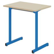 Table Gange 70 x 50 cm fixe T5 stratifié chants alaisés - coquille oeuf/bleu