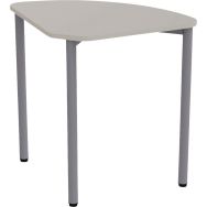 Table Géométra 1/4 rond 60x60 cm mélaminé T6 Gris