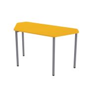 Table Géométra grand trapèze 60° 124x60,5 cm mélaminé T6 Jaune