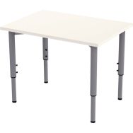 Table Géométra rectangulaire 70x50 cm mélaminé T1 à 4 Blanc