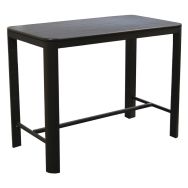 Table Haute Eos 140 cm, châssis graphite/plateau graphite