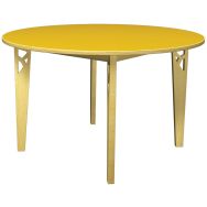 Table Iriss Ø 120 cm stratifié - 4 pieds hêtre naturel