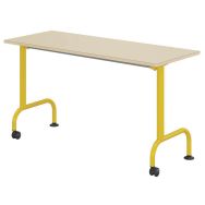 Table Lem mobile 130x50cm fixe strat. coq oeuf ch. alaisés - Mobidecor