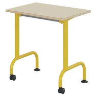 Table Lem mobile 70x50 cm fixe strat. coq oeuf ch. alaisés - Mobidecor