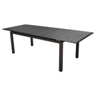 Table Louisiane 187/247 cm, châssis graphite/plateau graphite