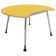 Table Lune pied de table rond pied gris Ø 140-Vanerum