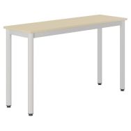 Table Lyra 130x40 cm T6 - 4 pieds mélaminé chants polypropylène coq oeuf/gris