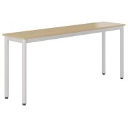 Table Lyra 180x40 cm T6 - 4 pieds mélaminé chants polypropylène hêtre/gris