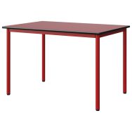 Table Malibu 120 x 80 cm T6 - 4P - stratifié surmoulé - rouge/noir - rouge