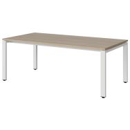 Table Malibu 160 x 80 cm T3 - 4P soudés - stratifié ABS - chêne bardolino/blanc
