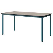 Table Malibu 160 x 80 cm T6 - 4P - stratifié surmoulé - acacia/noir - bleu