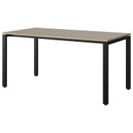 Table Malibu 160 x 80 cm T6 - 4P soudés - stratifié ABS - chêne bardolino/noir