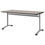 Table Malibu 160 x 80 cm T6 - DL - stratifié surmoulé - acacia/noir - gris