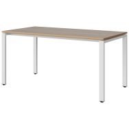 Table Malibu 160x80 cm T6 - 4P soudés - stratifié alaisé - chêne bardolino/blanc