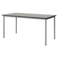 Table Malibu 160x80cm T6 - 4P - stratifié isoson surmoulé gris 1400/noir - gris