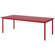 Table Malibu 180 x 80 cm T3 - 4P - stratifié ABS - rouge/rouge