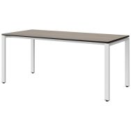 Table Malibu 180x80cm T6 - 4P soudés - stra surm - chêne bardolino/noir - blanc