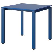 Table Malibu 80 x 80 cm T6 - 4P soudés - stratifié ABS - bleu delf/bleu