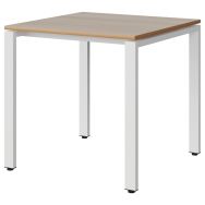 Table Malibu 80 x 80 cm T6 - 4P soudés - stratifié alaisé - acacia/blanc