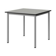 Table Malibu 80x80cm T5 - 4P - stratifié isoson surmoulé - gris 1400/noir - gris