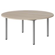 Table Malibu Ø 120 cm T2 - 4P - stratifié ABS - acacia/gris