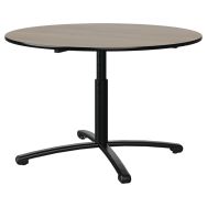 Table Malibu Ø 120cm rég. T3 à T6 PC str antib surm chêne bardolino/noir - noir